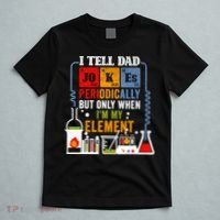 I Tell Dad Jokes Periodically Fathers Day Chemistry Lovers T-Shirt thumb 5