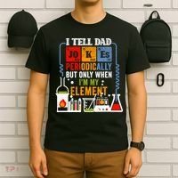 I Tell Dad Jokes Periodically Fathers Day Chemistry Lovers T-Shirt thumb 6