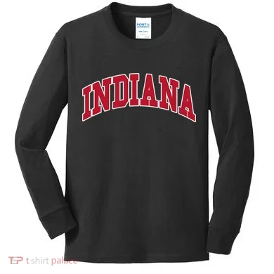 Indiana Throwback Design Classic Kids Long Sleeve Shirt
