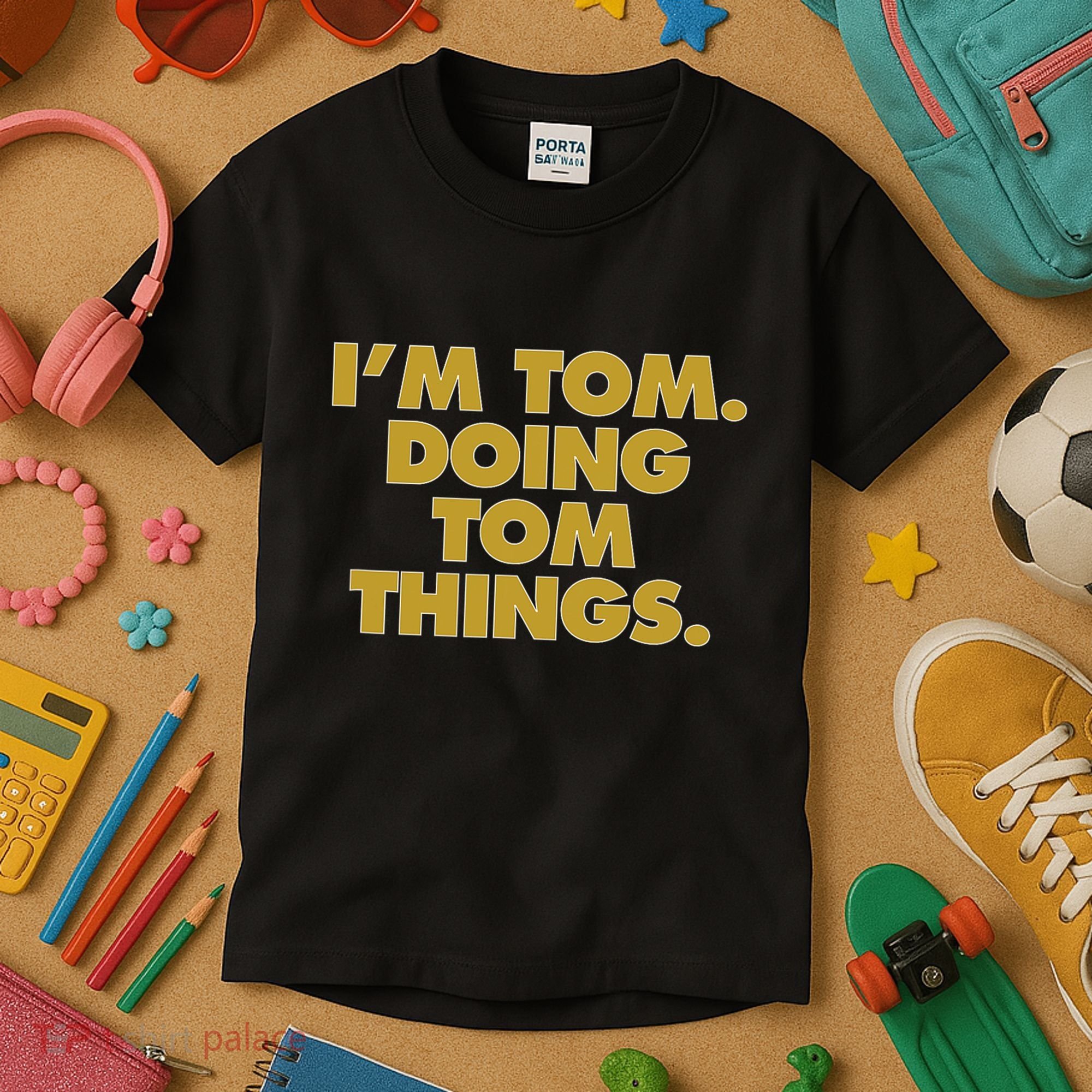 Im Tom Doing Tom Things Funny Birthday Name Kids T-Shirt