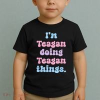 Im Teagan Doing Teagan Things Funny Name Toddler T-Shirt thumb 2