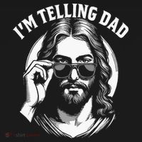Im Telling Dad Funny Religious Christian Jesus Meme Apron thumb 3