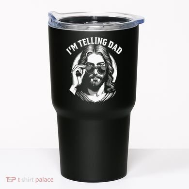 Im Telling Dad Funny Religious Christian Jesus Meme Tumbler