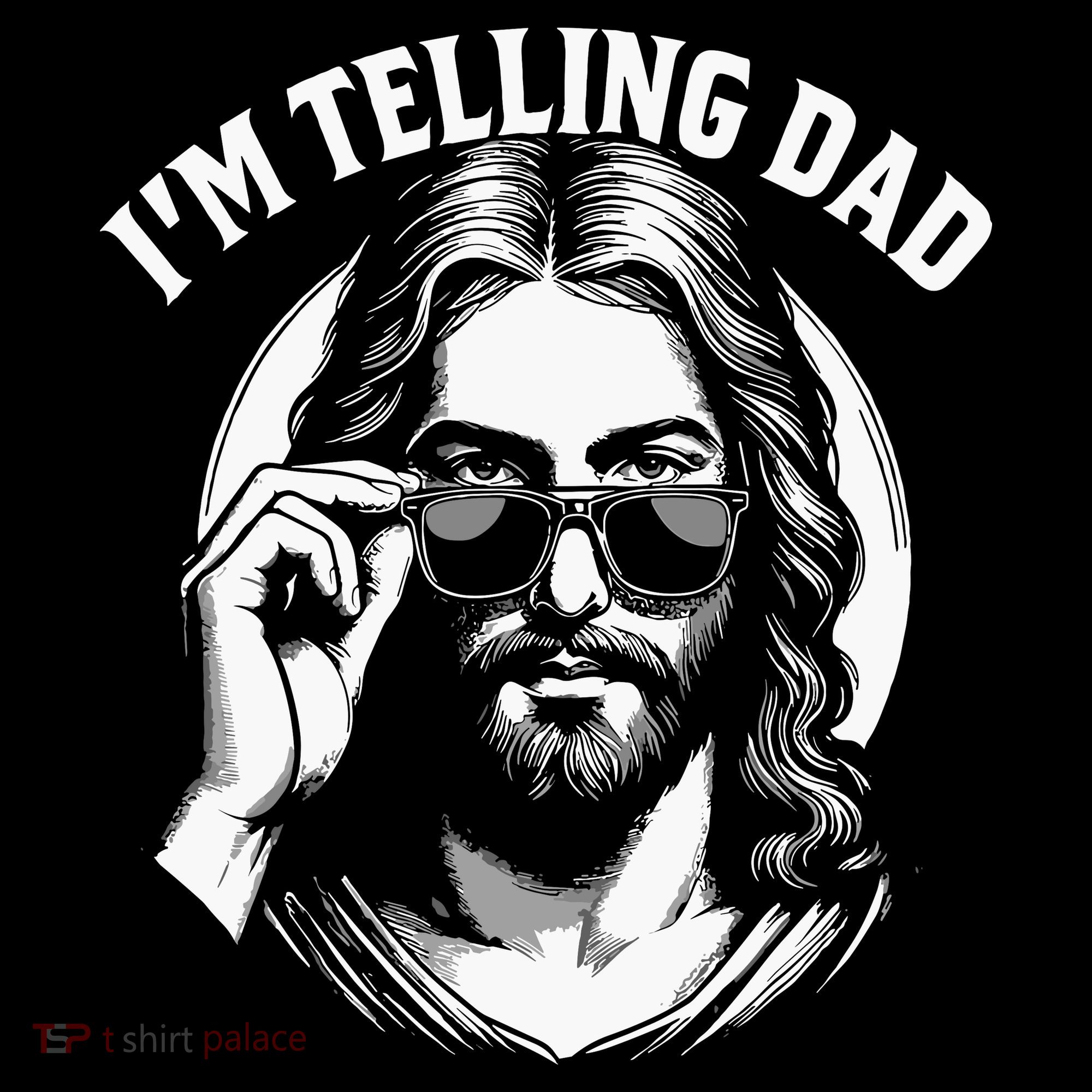 Im Telling Dad Funny Religious Christian Jesus Meme Mousepad