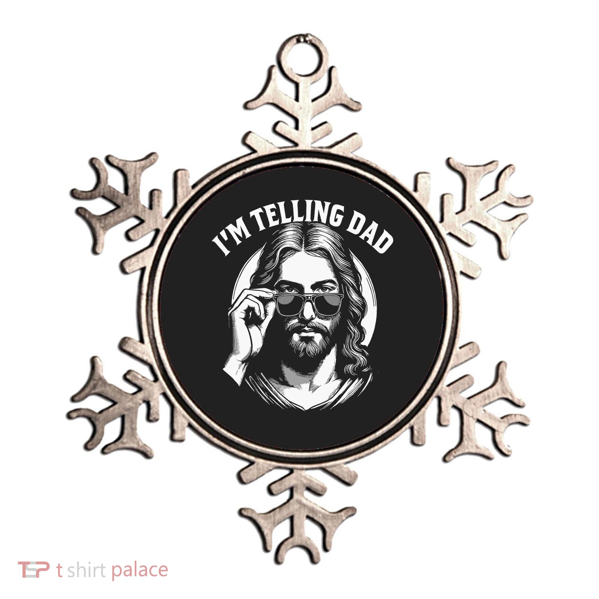 Im Telling Dad Funny Religious Christian Jesus Meme Ornament
