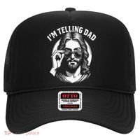 Im Telling Dad Funny Religious Christian Jesus Meme Hat thumb 0