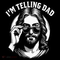 Im Telling Dad Funny Religious Christian Jesus Meme Toddler Hoodie thumb 2