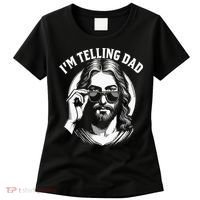 Im Telling Dad Funny Religious Christian Jesus Meme Women's T-Shirt thumb 0