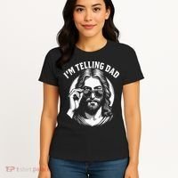 Im Telling Dad Funny Religious Christian Jesus Meme Women's T-Shirt thumb 4