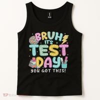 It’s Test Day Rock The School Test Day Teacher Tank Top thumb 2