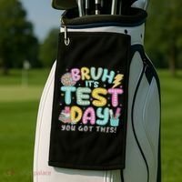 It’s Test Day Rock The School Test Day Teacher Golf Towel thumb 2