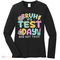 It’s Test Day Rock The School Test Day Teacher Women's Long Sleeve Shirt thumb 0