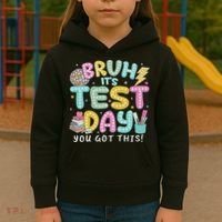 It’s Test Day Rock The School Test Day Teacher Kids Hoodie thumb 3
