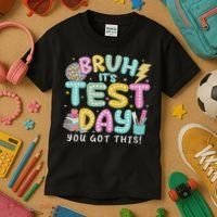 It’s Test Day Rock The School Test Day Teacher Kids T-Shirt thumb 3