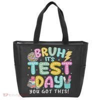 It’s Test Day Rock The School Test Day Teacher Tote Bag thumb 0