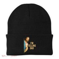 IM Telling Dad Jesus Meme Beanie thumb 0