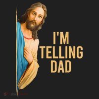 IM Telling Dad Jesus Meme Golf Towel thumb 3