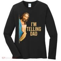 IM Telling Dad Jesus Meme Women's Long Sleeve Shirt thumb 0