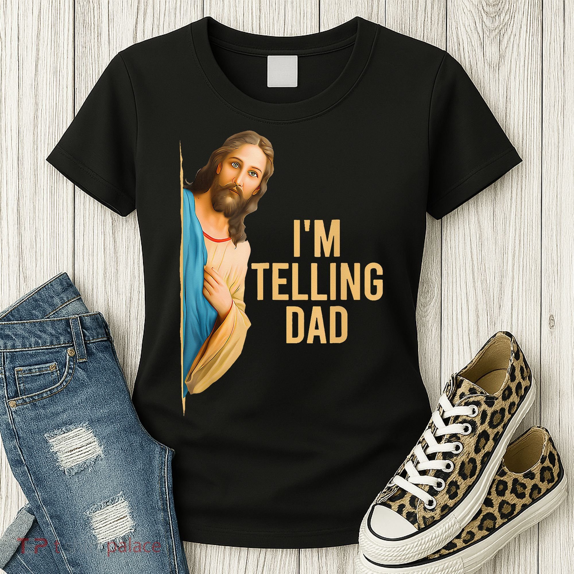 IM Telling Dad Jesus Meme Women's T-Shirt
