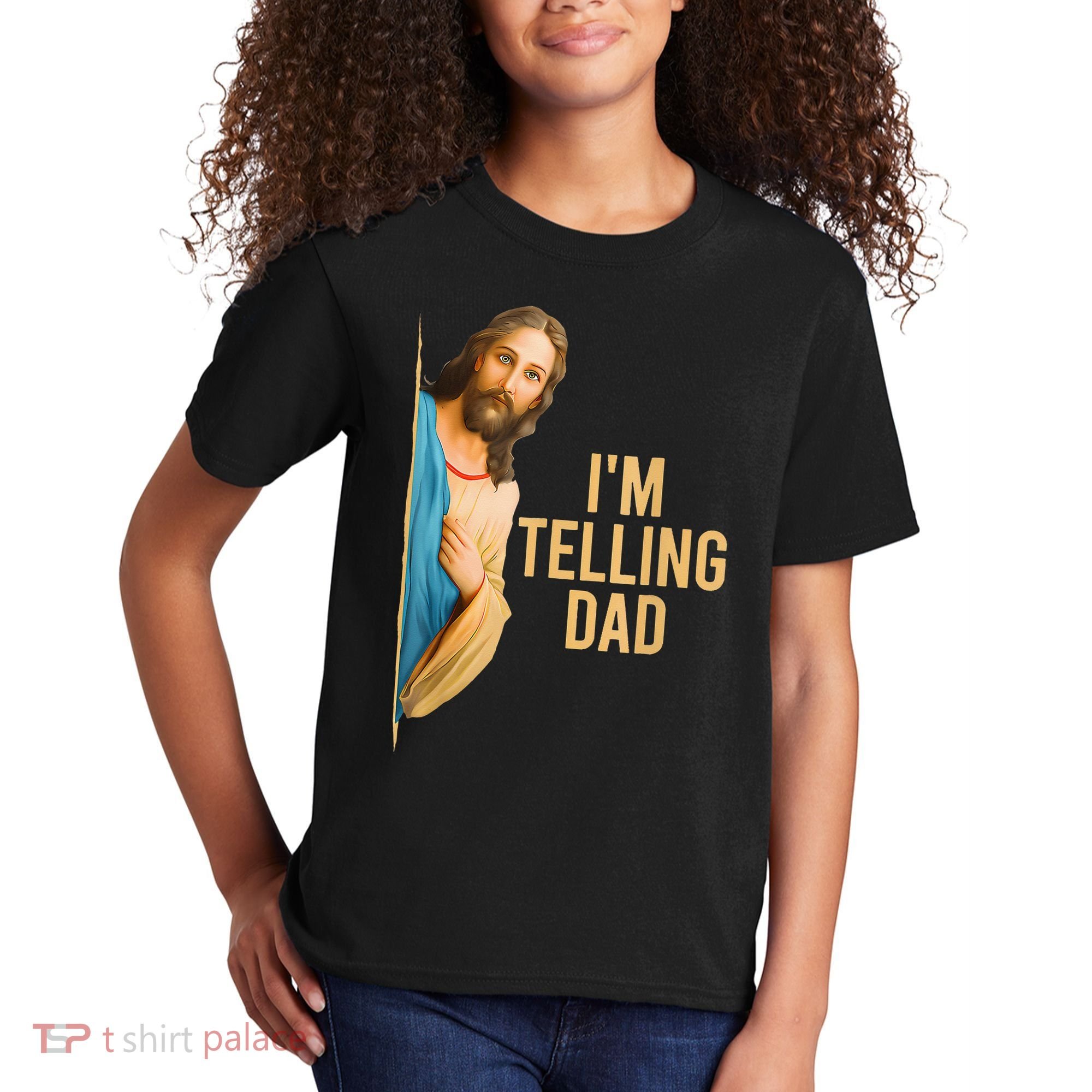 IM Telling Dad Jesus Meme Kids T-Shirt