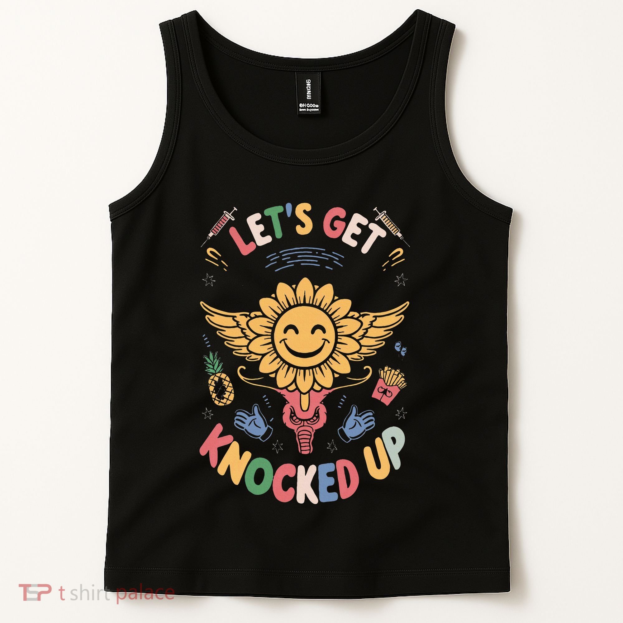 Ivf Transfer Day Infertility LetS Get That Knocked Up Tank Top