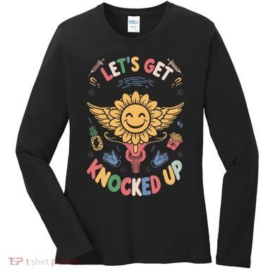 Ivf Transfer Day Infertility LetS Get That Knocked Up Women's Long Sleeve Shirt