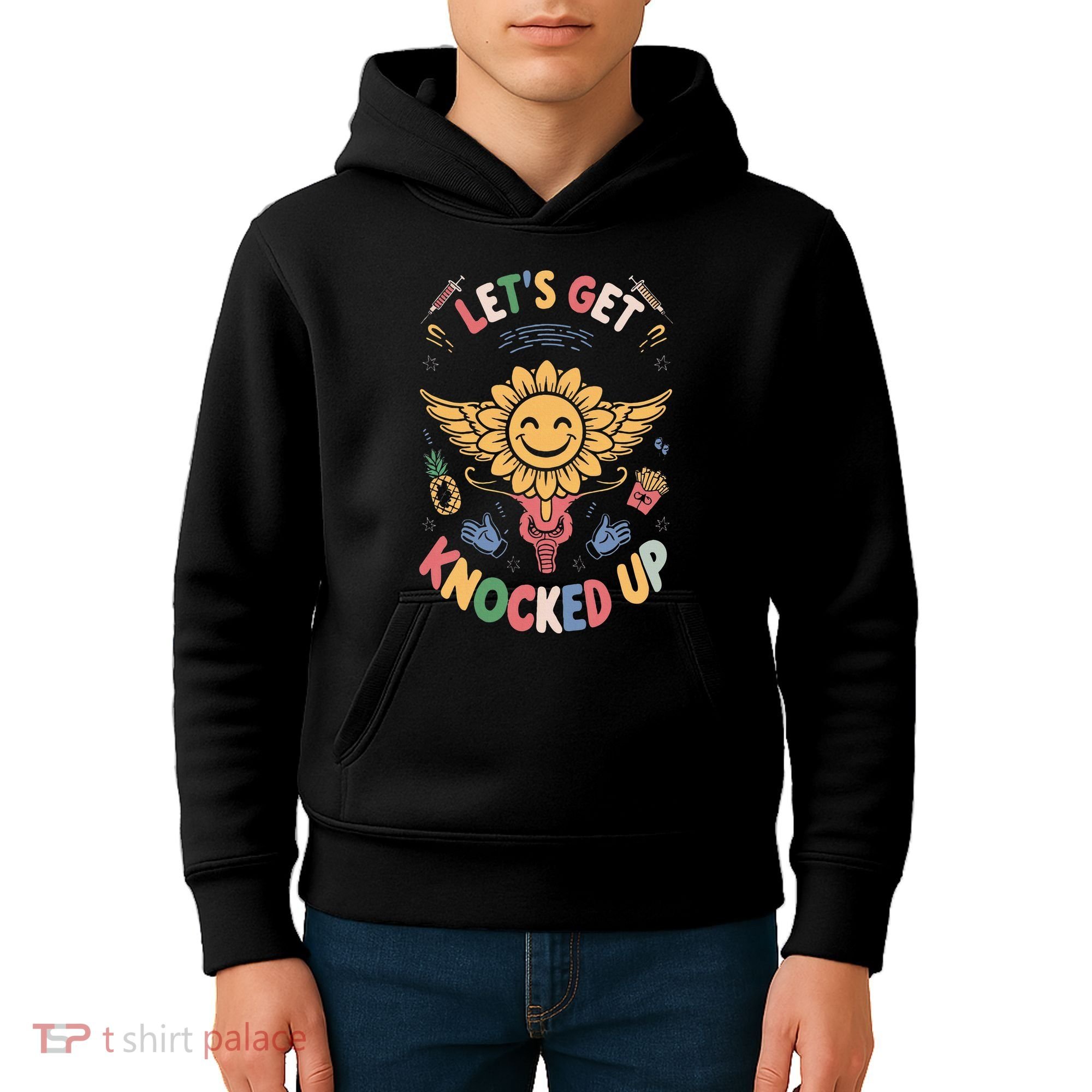 Ivf Transfer Day Infertility LetS Get That Knocked Up Kids Hoodie