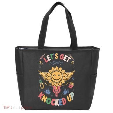 Ivf Transfer Day Infertility LetS Get That Knocked Up Tote Bag