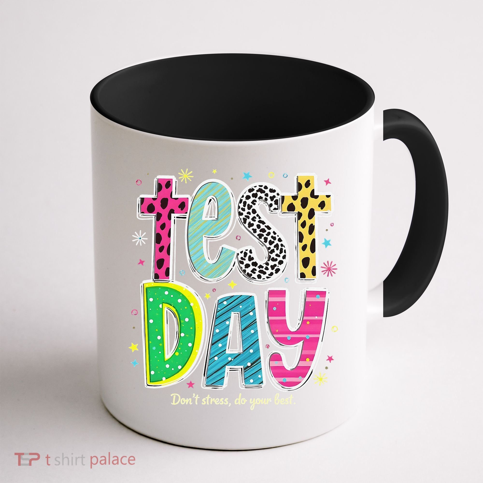 Its Test Day Preppy Teacher Dont Stress Do Your Best Coffee Mug