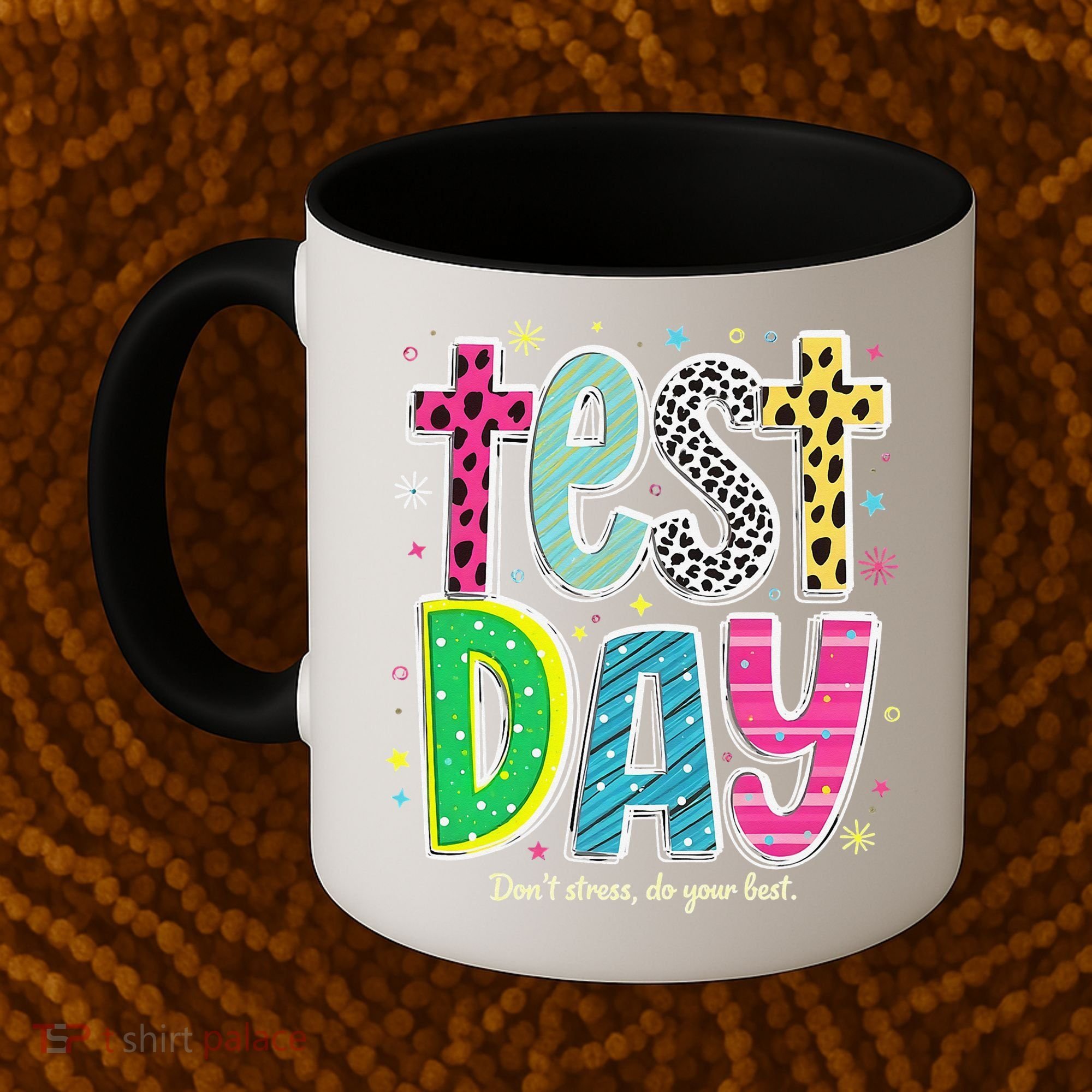 Its Test Day Preppy Teacher Dont Stress Do Your Best Coffee Mug