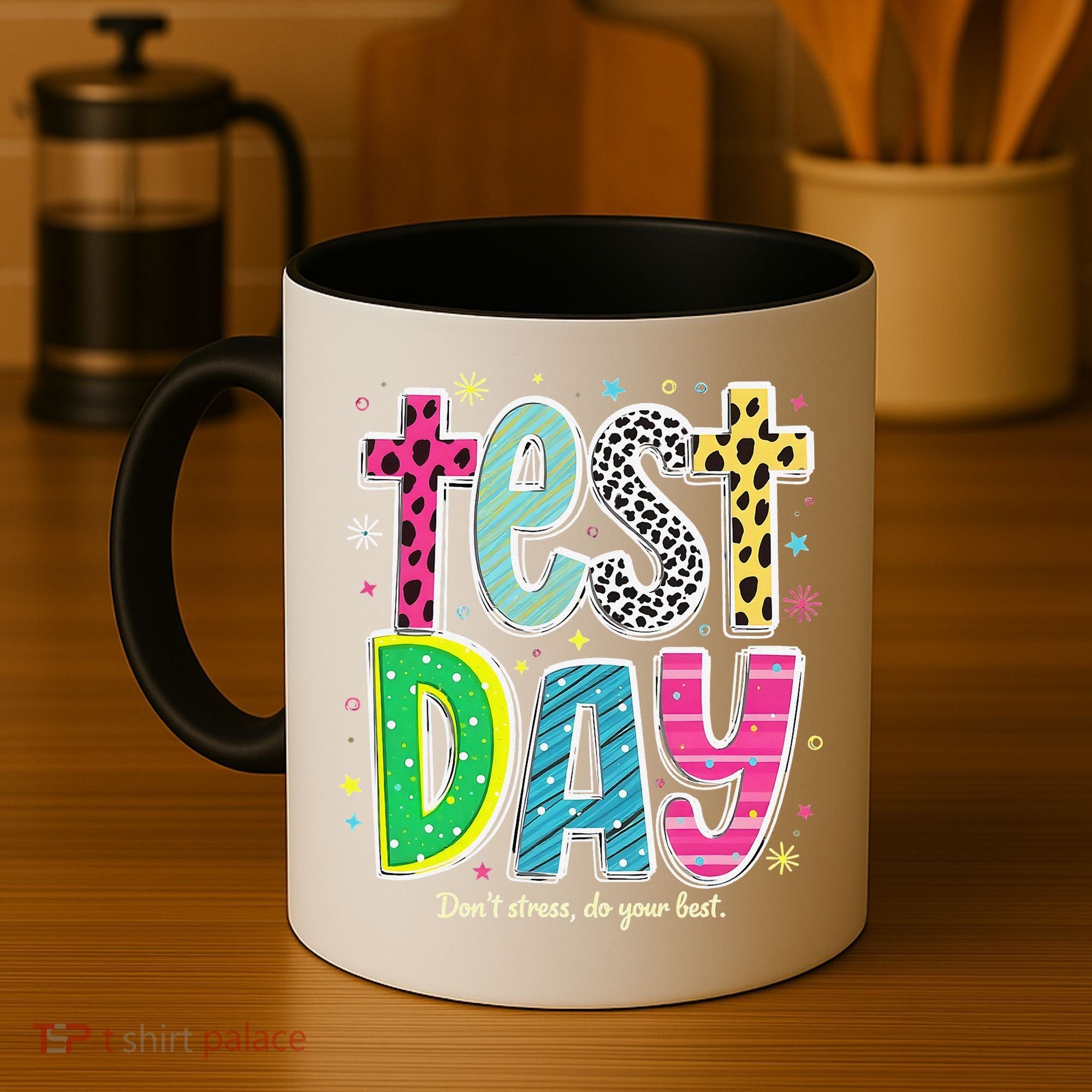 Its Test Day Preppy Teacher Dont Stress Do Your Best Coffee Mug