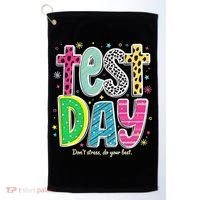Its Test Day Preppy Teacher Dont Stress Do Your Best Golf Towel thumb 0