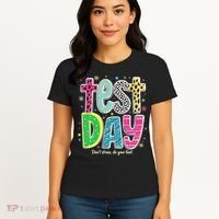 Its Test Day Preppy Teacher Dont Stress Do Your Best Women's T-Shirt thumb 4