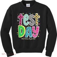 Its Test Day Preppy Teacher Dont Stress Do Your Best Kids Sweatshirt thumb 0