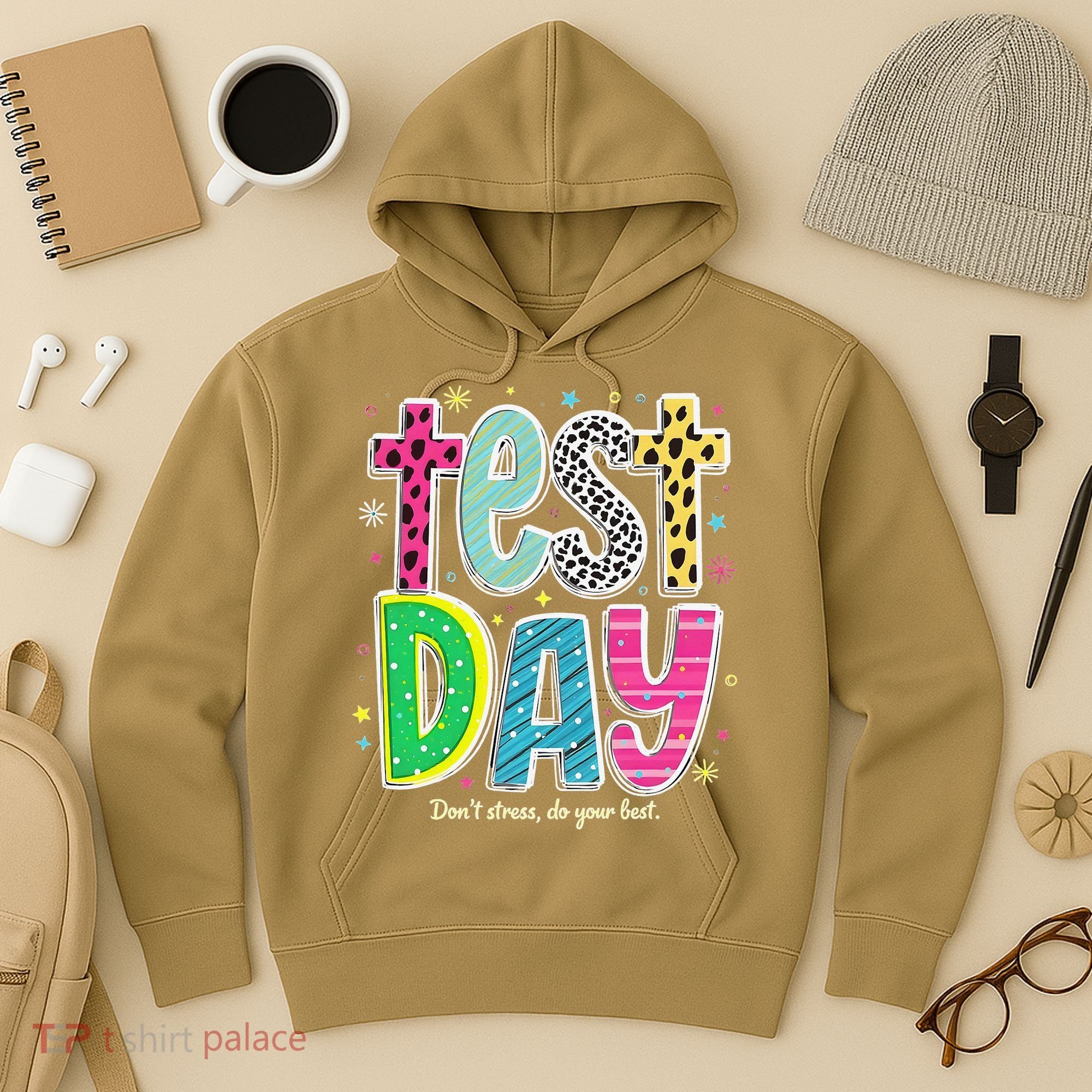 Its Test Day Preppy Teacher Dont Stress Do Your Best Hoodie