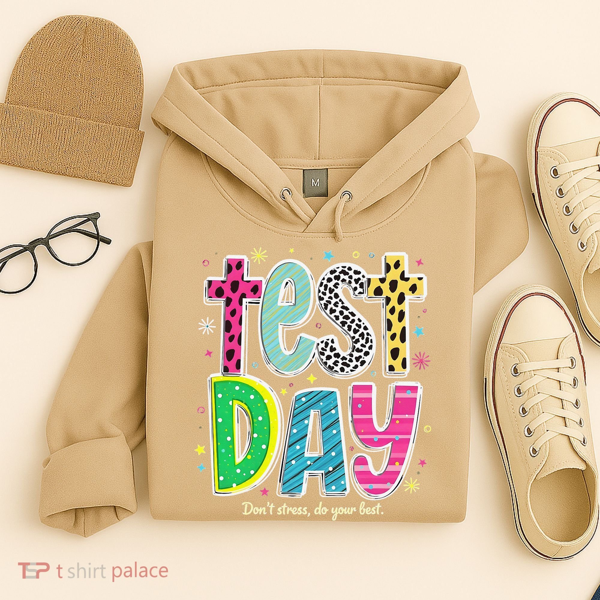Its Test Day Preppy Teacher Dont Stress Do Your Best Hoodie