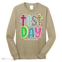Its Test Day Preppy Teacher Dont Stress Do Your Best Long Sleeve Shirt thumb 0