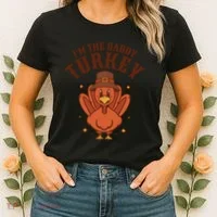 I'm The Daddy Turkey Festive Thanksgiving Women's T-Shirt thumb 2