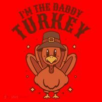 I'm The Daddy Turkey Festive Thanksgiving Santa Hat thumb 1