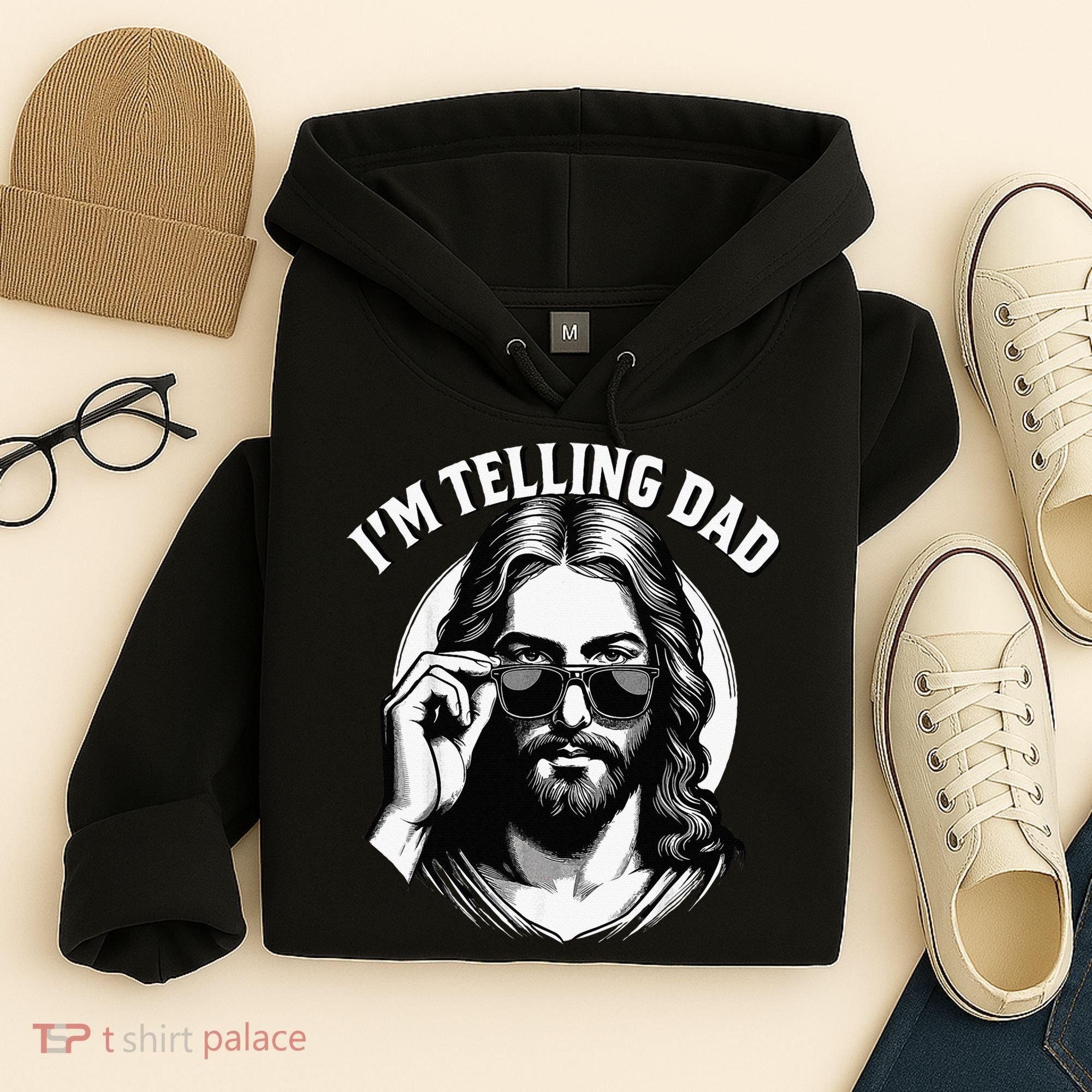 IM Telling Dad Funny Religious Christian Jesus Meme Hoodie