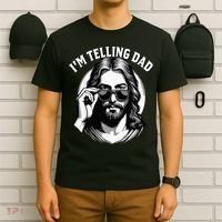 IM Telling Dad Funny Religious Christian Jesus Meme T-Shirt thumb 6