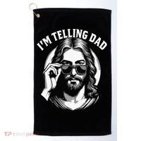 IM Telling Dad Funny Religious Christian Jesus Meme Golf Towel thumb 0
