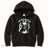 IM Telling Dad Funny Religious Christian Jesus Meme Kids Hoodie thumb 0