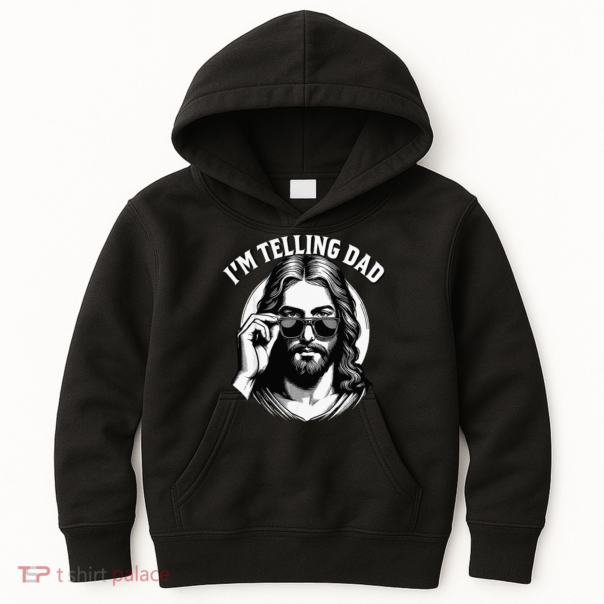 IM Telling Dad Funny Religious Christian Jesus Meme Kids Hoodie