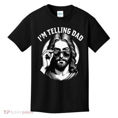 IM Telling Dad Funny Religious Christian Jesus Meme Kids T-Shirt