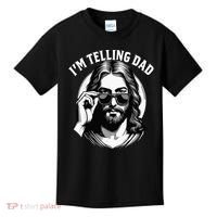 IM Telling Dad Funny Religious Christian Jesus Meme Kids T-Shirt thumb 0