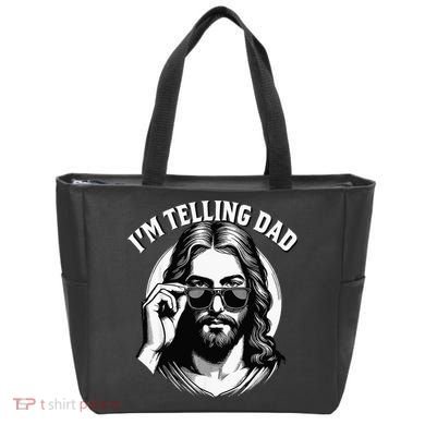 IM Telling Dad Funny Religious Christian Jesus Meme Tote Bag