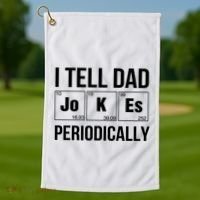 I Tell Dad Jokes Periodically Golf Towel thumb 1