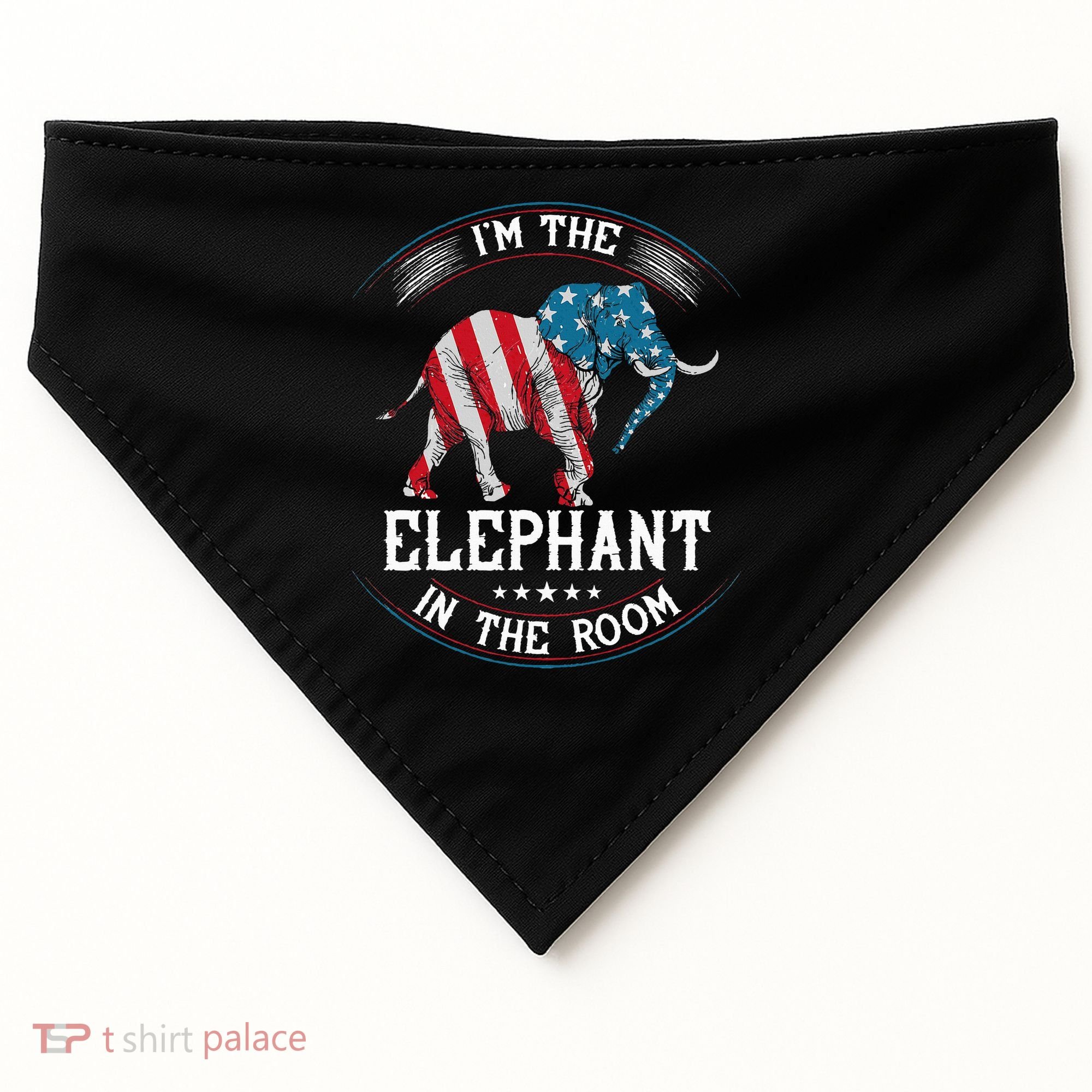 Im The Elephant In The Room Republica Conservative USA-Made Doggie Bandana