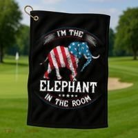 Im The Elephant In The Room Republica Conservative Golf Towel thumb 1
